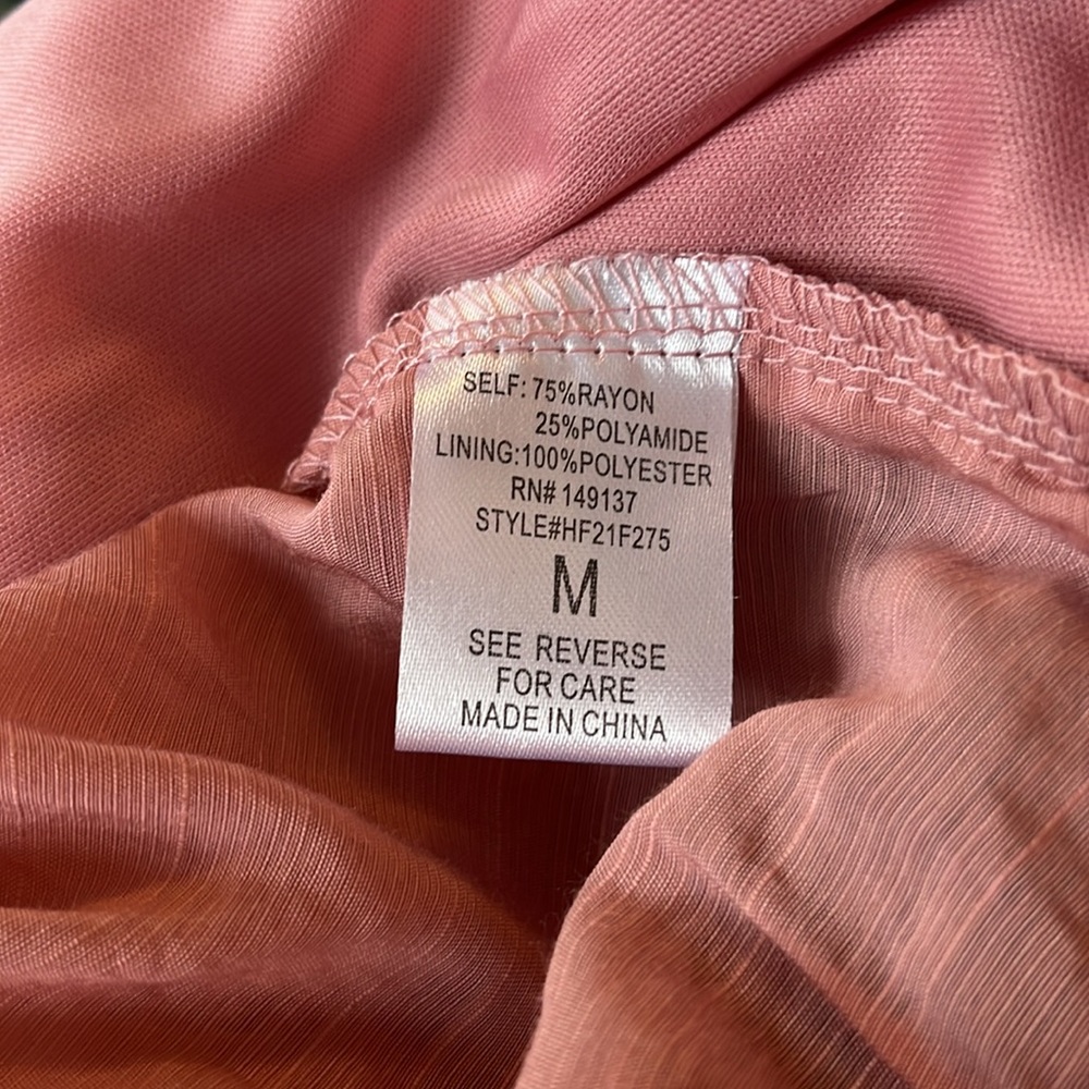 Hyfve Bohemian Pink Crop blouse w/Long Balloon Sleeves button waist Size Medium - Picture 7 of 12